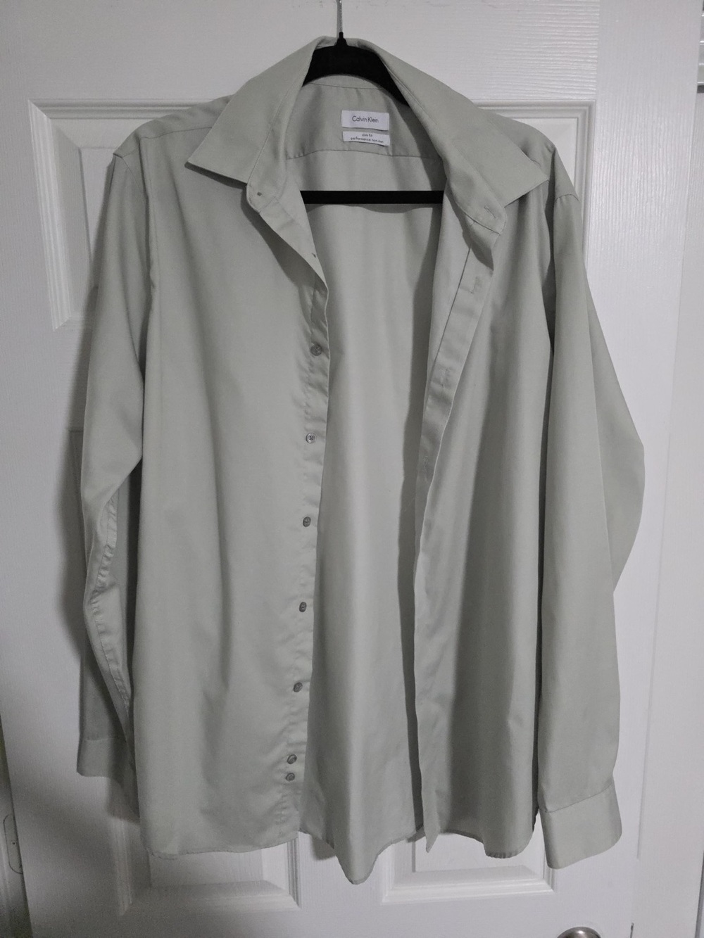 Calvin Klein Slim Fit Pale Sage Dress Shirt
